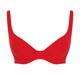 SW1754RED Plavky vrchní díl PANACHE SWIM ROSSA BILLIE WIRED TRIANGLE PLUNGE BIKINI ROSSA RED