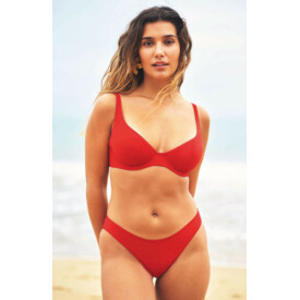 SW1754RED Plavky vrchní díl PANACHE SWIM ROSSA BILLIE WIRED TRIANGLE PLUNGE BIKINI ROSSA RED