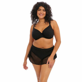 ES800683BLK Plavky spodní díl ELOMI SWIM BAZARUTO ADJUSTABLE SKIRTED BIKINI BRIEF BLACK