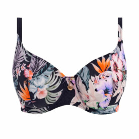 AS205302MIH Plavky vrchní díl FREYA SWIM KAMALA BAY UW PLUNGE BIKINI TOP MIDNIGHT