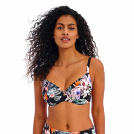 AS205302MIH Plavky vrchní díl FREYA SWIM KAMALA BAY UW PLUNGE BIKINI TOP MIDNIGHT