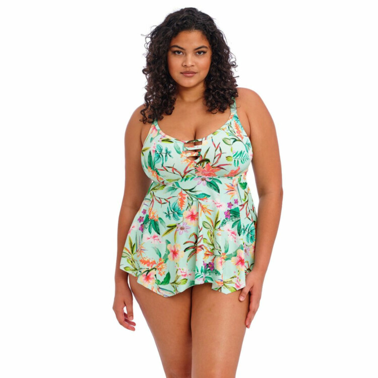 ES801861AQA Plavky vrchní díl ELOMI SWIM SUNSHINE COVE NON WIRED MOULDED TANKINI AQUA