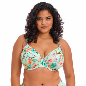 ES801802AQA Plavky vrchní díl ELOMI SWIM SUNSHINE COVE UW PLUNGE BIKINI TOP AQUA