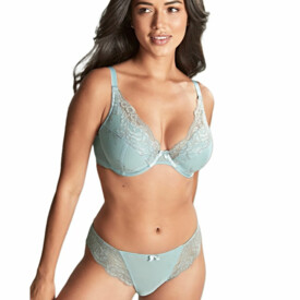 PA9391BAR Podprsenka PANACHE ANA HIGH APEX PADDED PLUNGE BRA BLUE/ASH ROSE