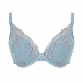 PA9391BAR Podprsenka PANACHE ANA HIGH APEX PADDED PLUNGE BRA BLUE/ASH ROSE