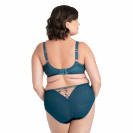 SAOLETA911TEL Podprsenka SAMANTA OLETTE A911 SOFT FULL CUP SIDE SUPPORT BRA TEAL