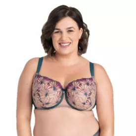 SAOLETA911TEL Podprsenka SAMANTA OLETTE A911 SOFT FULL CUP SIDE SUPPORT BRA TEAL
