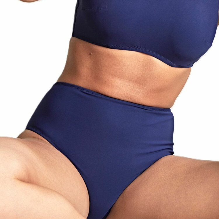 SW1755NAY Plavky spodní díl PANACHE SWIM AZZURO HIGH WAIST BRIEF NAVY