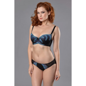 Podprsenka COMEXIM YOKO HALFCUP BLACK TEAL