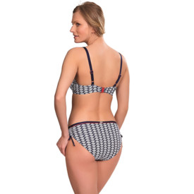 Plavky vrchní díl PANACHE SWIM MILANO BALCONNET BIKINI NAVY PRINT