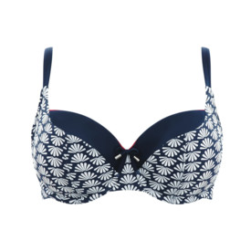 Plavky vrchní díl PANACHE SWIM MILANO BALCONNET BIKINI NAVY PRINT