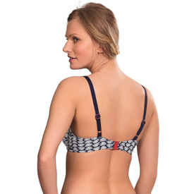 Plavky vrchní díl PANACHE SWIM MILANO BALCONNET BIKINI NAVY PRINT