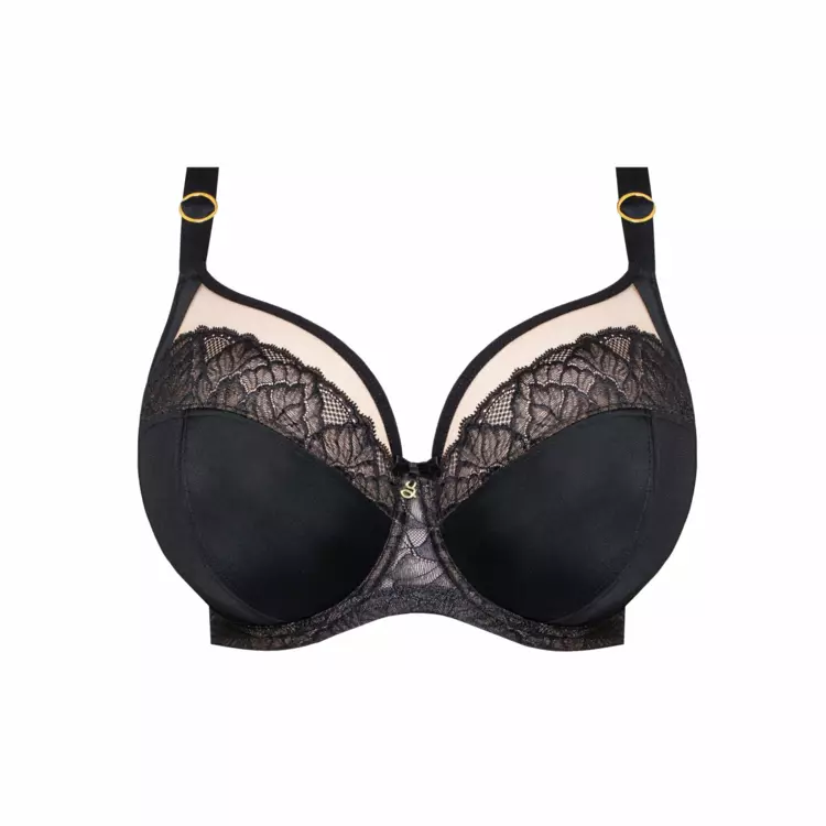 SAAMELA910BLK_SAMANTA AMELIA A910 SOFT FULL CUP SIDE SUPPORT BRA BLACK