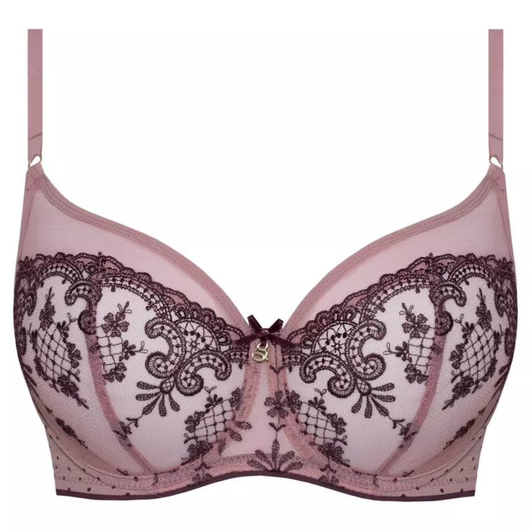 SACARMA143HER Podprsenka SAMANTA CARMEN A143 SOFT HIGH APEX BRA HEATHER