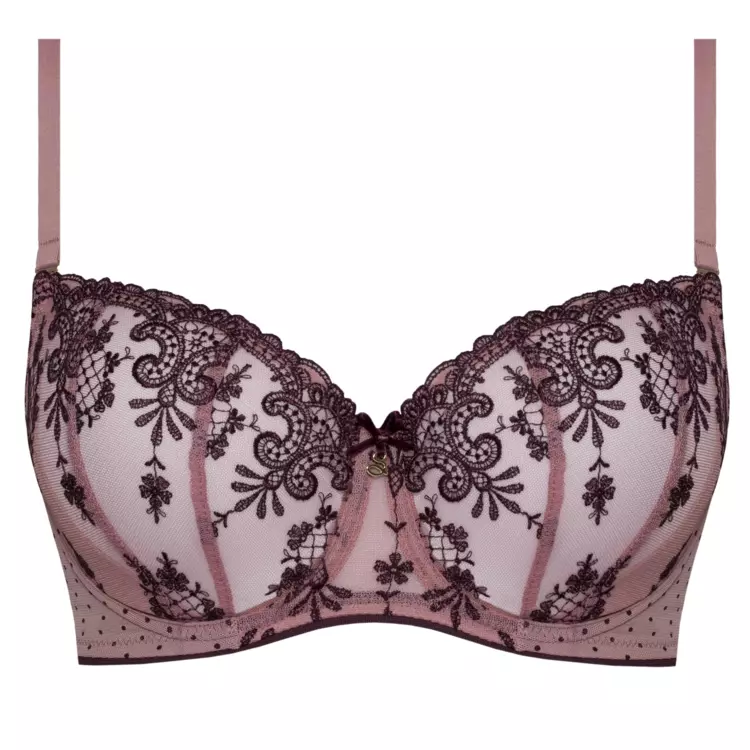 SACARMA145HER Podprsenka SAMANTA CARMEN A145 SOFT HALF CUP BRA HEATHER