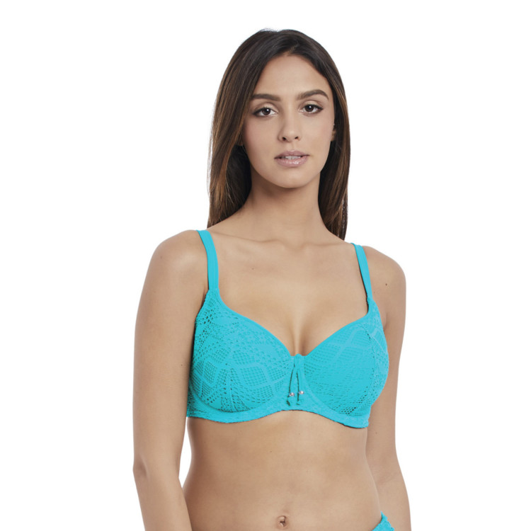 AS3970 Plavky vrchní díl FREYA SWIM SUNDANCE UW SWEETHEART PADDED BIKINI TOP DEEP OCEAN