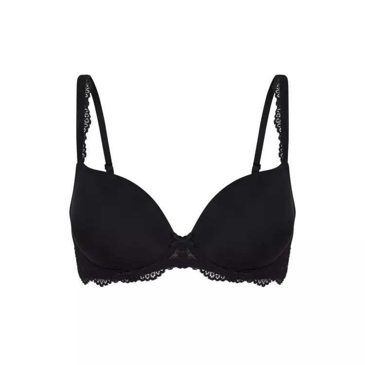 LD1400-3BLK_LINGADORE 1400-3 DAILY LACE PUSH-UP T-SHIRT BLACK