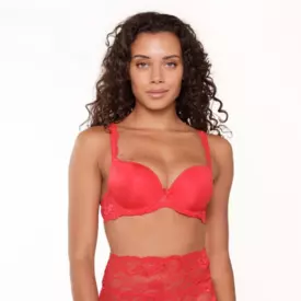 LD1400-3RED_LINGADORE 1400-3 DAILY T-SHIRT PUSH UP BRA RED
