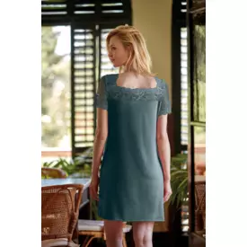 JA1060235GRE Košilka JANIRA GRETA JOLIE 60235 NIGHTDRESS M/C 624 GREEN BLUE