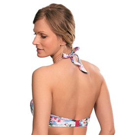 Plavky vrchní díl PANACHE SWIM ALANIS HALTERNECK BLUE/FLORAL