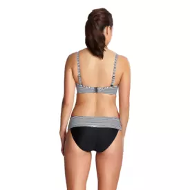 SW0893BWE_Plavky vrchní díl PANACHE SWIM ANYA STRIPE TWIST BANDEAU BIKINI BLACK/WHITE