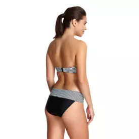 SW0893BWE_Plavky vrchní díl PANACHE SWIM ANYA STRIPE TWIST BANDEAU BIKINI BLACK/WHITE
