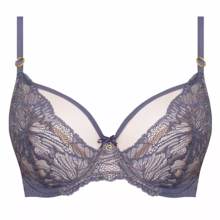 SAMILAA123ANE Podprsenka SAMANTA MILA A123 SOFT BALCONY BRA ANTHRACITE