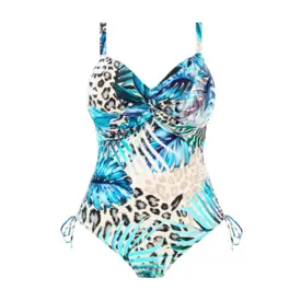 FS502131AEG_FANTASIE SWIM KABINI OASIS UW TWIST FRONT SWIMSUIT WITH ADJUSTABLE LEG AEGEAN