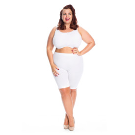 Ochrana stehen THE BIG BLOOMERS COMPANY PROTIODĚROVÉ KALHOTKY ANTI CHAFING LONG LEG SLIP SHORTS WHITE