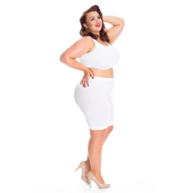 Ochrana stehen THE BIG BLOOMERS COMPANY PROTIODĚROVÉ KALHOTKY ANTI CHAFING LONG LEG SLIP SHORTS WHITE