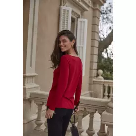 JA1070640CAN Top JANIRA BELLA-MODAL 70640 CAMISETA M/L CARMIN