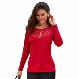 JA1070640CAN Top JANIRA BELLA-MODAL 70640 CAMISETA M/L CARMIN