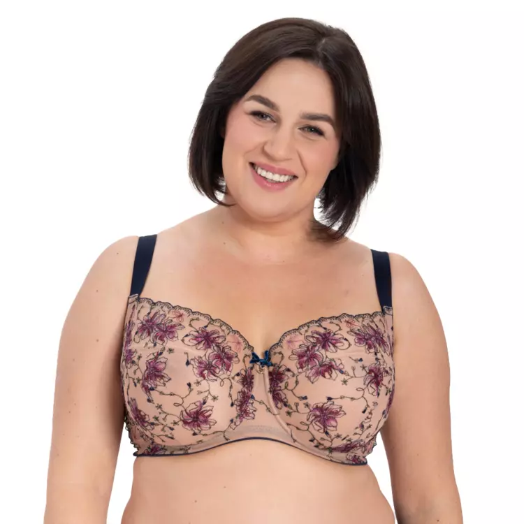 SAFRIDAA911SAE_SAMANTA FRIDA A911 SOFT FULL CUP BRA SAPPHIRE
