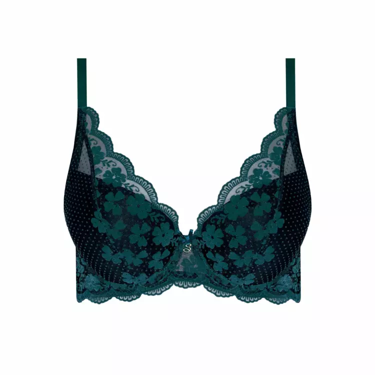 SASCARLA475AZE_Podprsenka SAMANTA SCARLETT A475 PLUNGE MOULDED PUSH UP HIGH APEX BRA AZURE