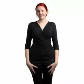 Tričko URKYE KOPERTÓWKA 3/4 RUKÁV BLACK