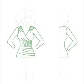 URBL-940-TUR-PEL Tričko URKYE KOPERTÓWKA 3/4 RUKÁV PETROL