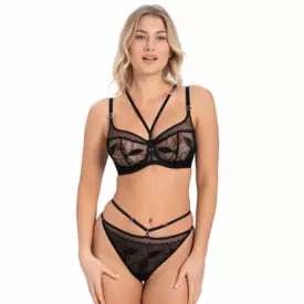 SAKENDAA143BLK_SAMANTA KENDALL A143 SOFT HIGH APEX BRA BLACK