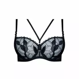 SAKENDAA142BLK_SAMANTA KENDALL A142 SOFT HALF CUP BRA BLACK