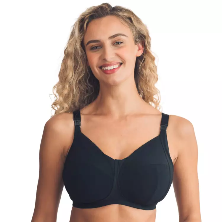RO1463BLK_ROYCE CARA NURSING FULL CUP NON PADDED BRA BLACK