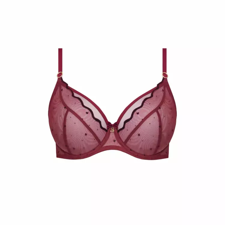 SAMELAA123CLT_SAMANTA MELANIA A123 SOFT BALCONY BRA CLARET