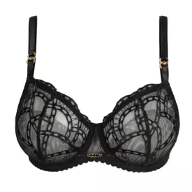 Podprsenka PRIMADONNA NAICA BALCONY BRA VERTICAL SEAM BLACK