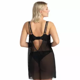 SAMYSTH100BLK_SAMANTA MYSTERY H100 NIGHTDRESS BLACK