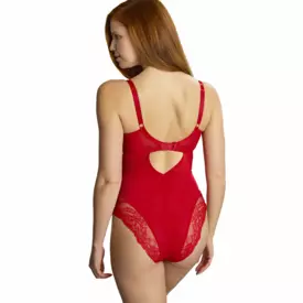 PA9398SRD_PANACHE ANA NON PADDED BODY SUIT SALSA RED