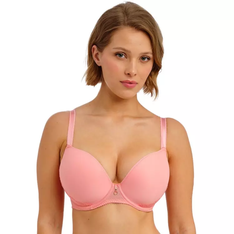AA403131PEH_FREYA FASCINATE UW MOULDED PLUNGE T-SHIRT BRA PEACH