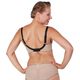 Podprsenka COMEXIM SUPER DOTS HALFCUP BLACK POLKA DOTS