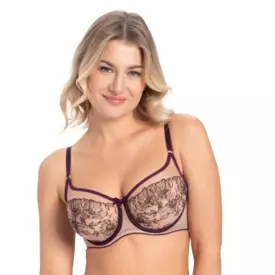 SASILVIA143AUE_SAMANTA SILVIA A143 SOFT HIGH APEX BRA AUBERGINE