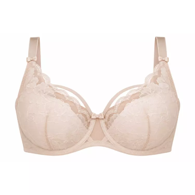ME19203BEE_MEDIOLANO AMELIA 19203 SEMI SOFT PLUNGE BRA BEIGE