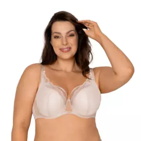 Podprsenka MEDIOLANO AMELIA 19203 SEMI SOFT PLUNGE BRA BEIGE