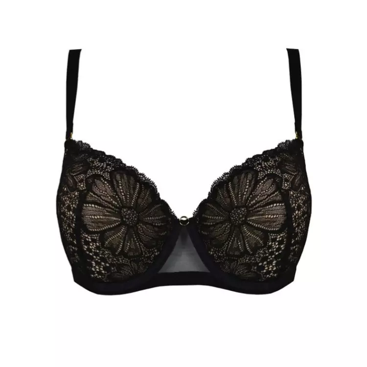 MEJULIA19230BLK_MEDIOLANO JULIA 19230 FULL CUP PUSH UP BRA BLACK