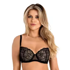 MEJULIA19230BLK_MEDIOLANO JULIA 19230 FULL CUP PUSH UP BRA BLACK